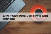 新手学广东麻将规则技巧（新手学广东麻将规则技巧图解）