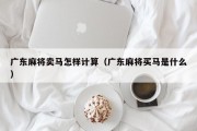 广东麻将卖马怎样计算（广东麻将买马是什么）