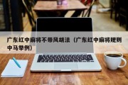 广东红中麻将不带风胡法（广东红中麻将规则中马举例）