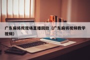 广东麻将院现场直播回放（广东麻将视频教学视频）