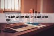 广东麻将125倍数图表（广东麻将100张规则）