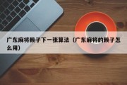 广东麻将赖子下一张算法（广东麻将的赖子怎么用）