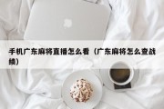 手机广东麻将直播怎么看（广东麻将怎么查战绩）