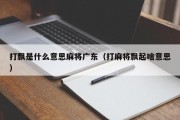 打飘是什么意思麻将广东（打麻将飘起啥意思）