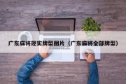 广东麻将现实牌型图片（广东麻将全部牌型）
